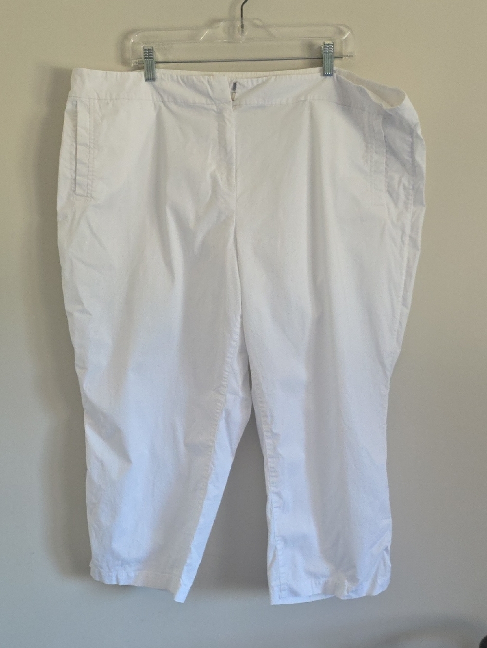 EILEEN FISHER | Capri Pants White Stretchable Sz 3X